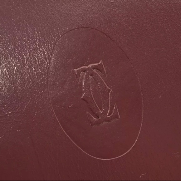 Authentic Cartier Must de Cartier Long Wallet Leather Bordeaux Red Box 1858K - Picture 6 of 16
